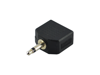 3.5mm(Mono) Male to 2x3.5mm(Mono) Female Converter